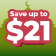Save up to $21 on all bus and ferry tickets 