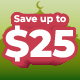 Save up to $25 on all bus and ferry tickets 