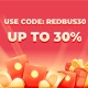 Save upto 30% on your first booking
