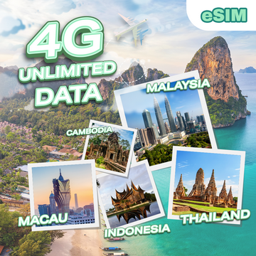 malaysia/indonesia/thailand/vietnam/hk/macau/cambodia-esims